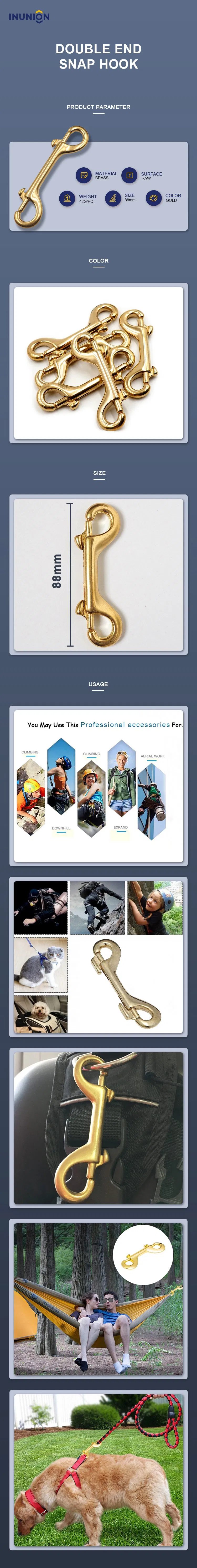 90mm Double Ended Snap Hook Scuba Diving Clip Snap Buckle for Keyring