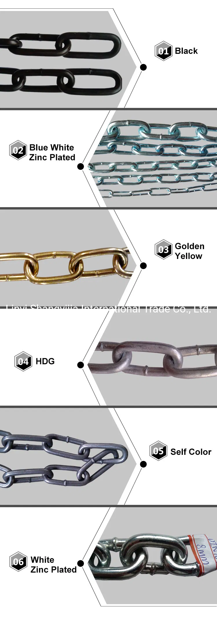 Alloy Steel 8620d Material Blue Coated 10mm G100 Lifting Chain