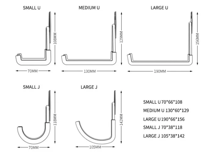 Bicycle Storage Hook Double Arm Hanger Power Tools Holder with PVC Dipped
