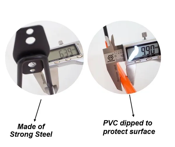 Bicycle Storage Hook Double Arm Hanger Power Tools Holder with PVC Dipped