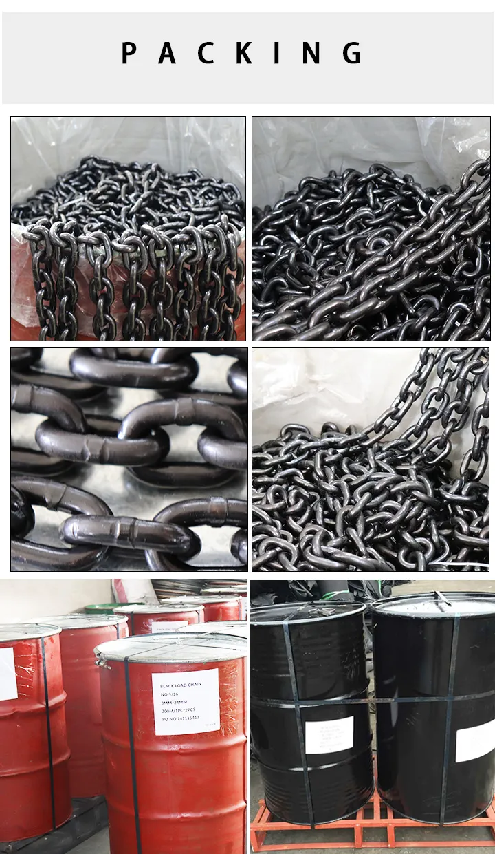 China Hangzhou Dele 8X24mm Black Hoist Load Link Chain G80