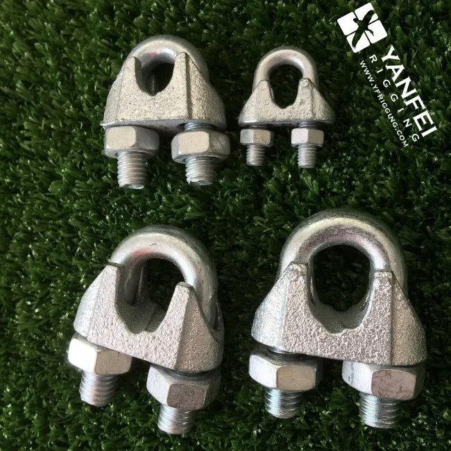 DIN 741 Galvanized Malleable Cross Wire Rope Clip for Lifting