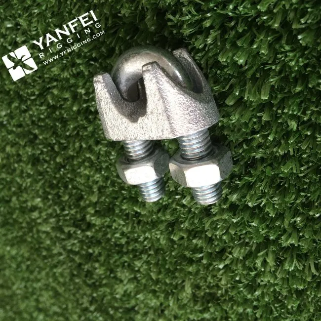 DIN 741 Galvanized Malleable Cross Wire Rope Clip for Lifting