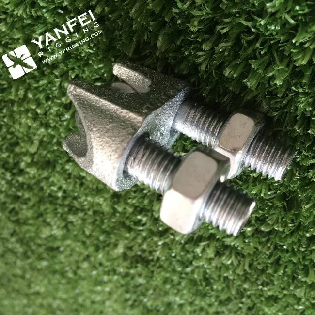 DIN 741 Galvanized Malleable Cross Wire Rope Clip for Lifting