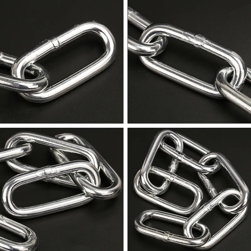 DIN5685c Long Round Link Chain Grade G30 Deburring Smooth Welded Galvanized Chain with High Quality