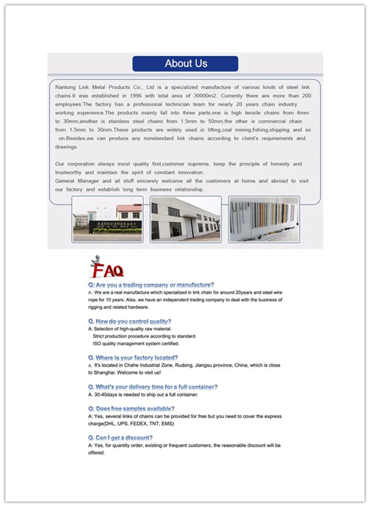 DIN766 Stainless Steel Proof Coil Link Chain G30