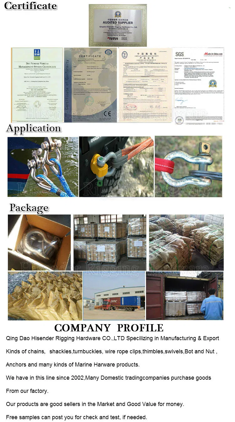 Drop Forged Bow Shackle, High Quality