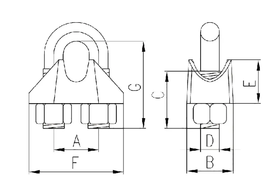 Factory Wholesale Heavy Duty Wire Rope Clamps DIN741