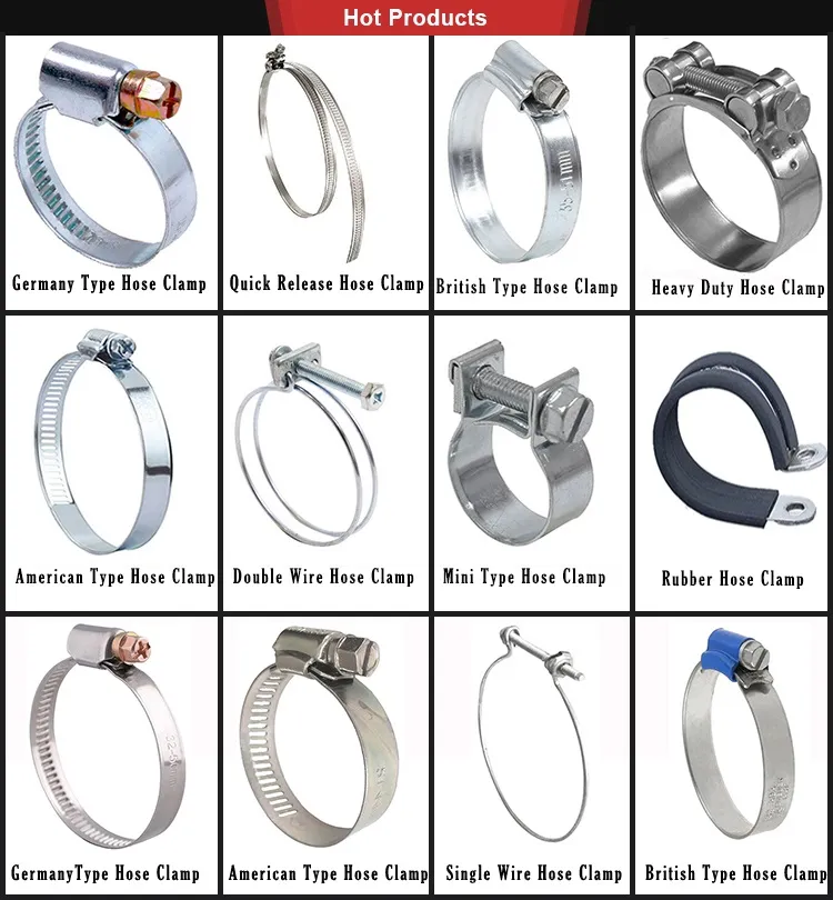 Germany Type Worm Drive Hose Clamp with DIN 3017