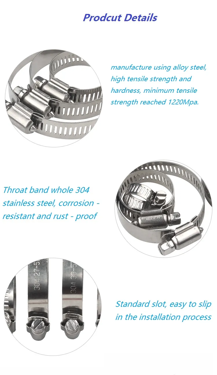 Germany Type Worm Drive Hose Clamp with DIN 3017