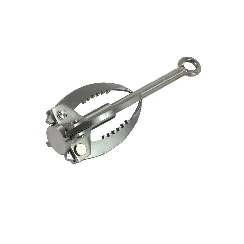 Grab Hook Outdoor Climbing 4 Hook Multi-Function Gear Stainless Steel Grab Folding Folding Flying Claw Carabiner Climbing or Branch Disassembly Esg13975