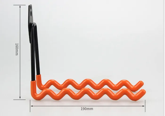 Heavy Duty Wave Hook for Long Handle Tools and Equipment Storage Utility Hanger