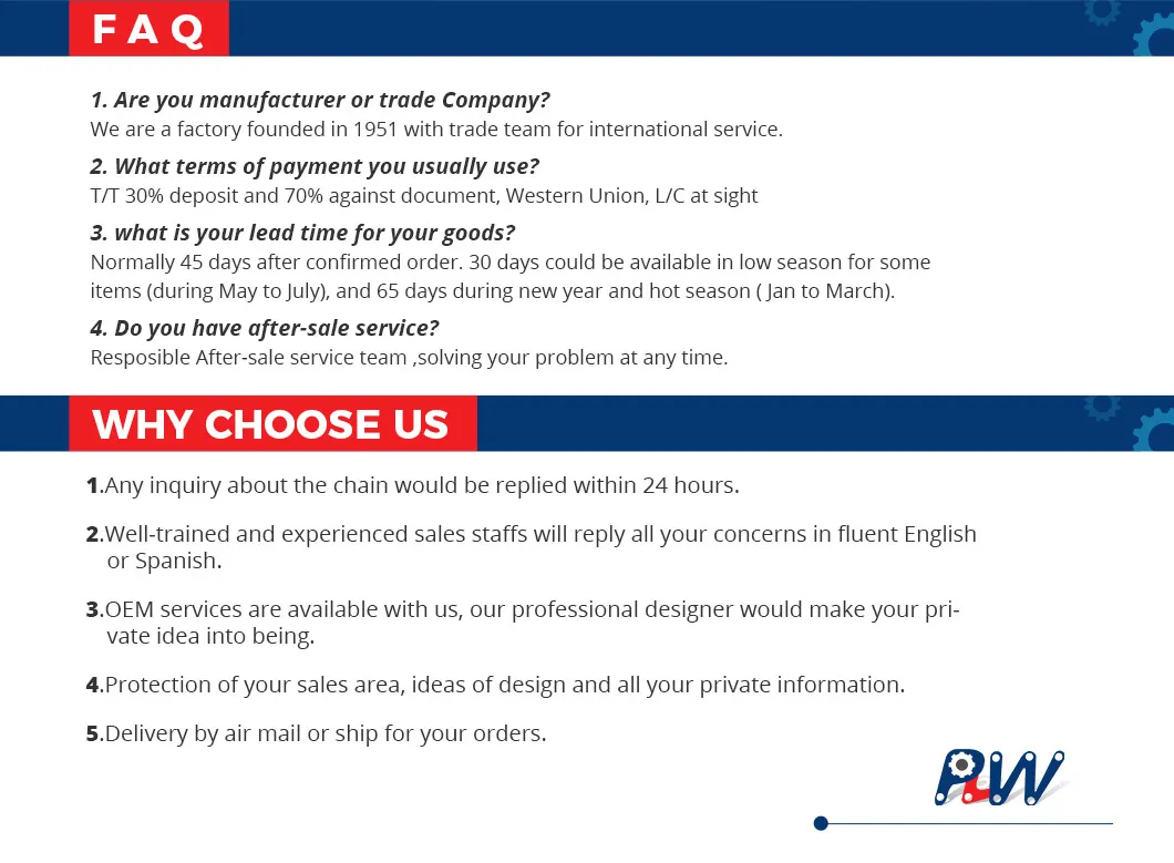 Made-to-Order 40, 50, 60, 08b, 10b, 12b Stainless Steel Roller Chain Part