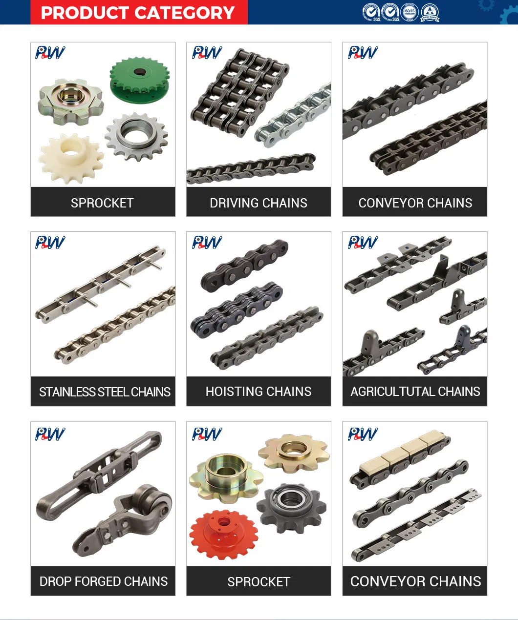 Made-to-Order 50ss-1 Roller Transmission Chain