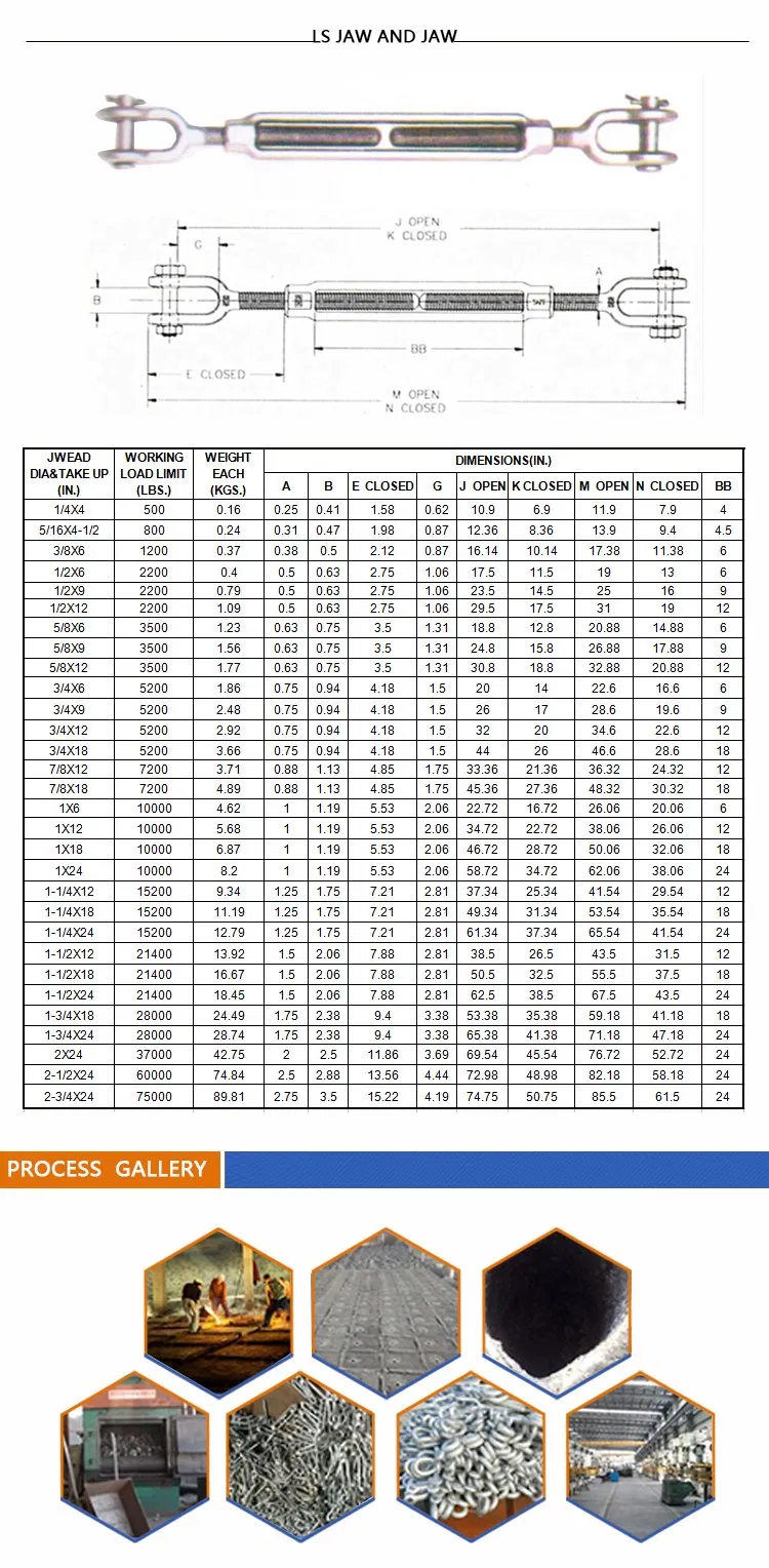 Turnbuckle Frame Type with Hook&Hook