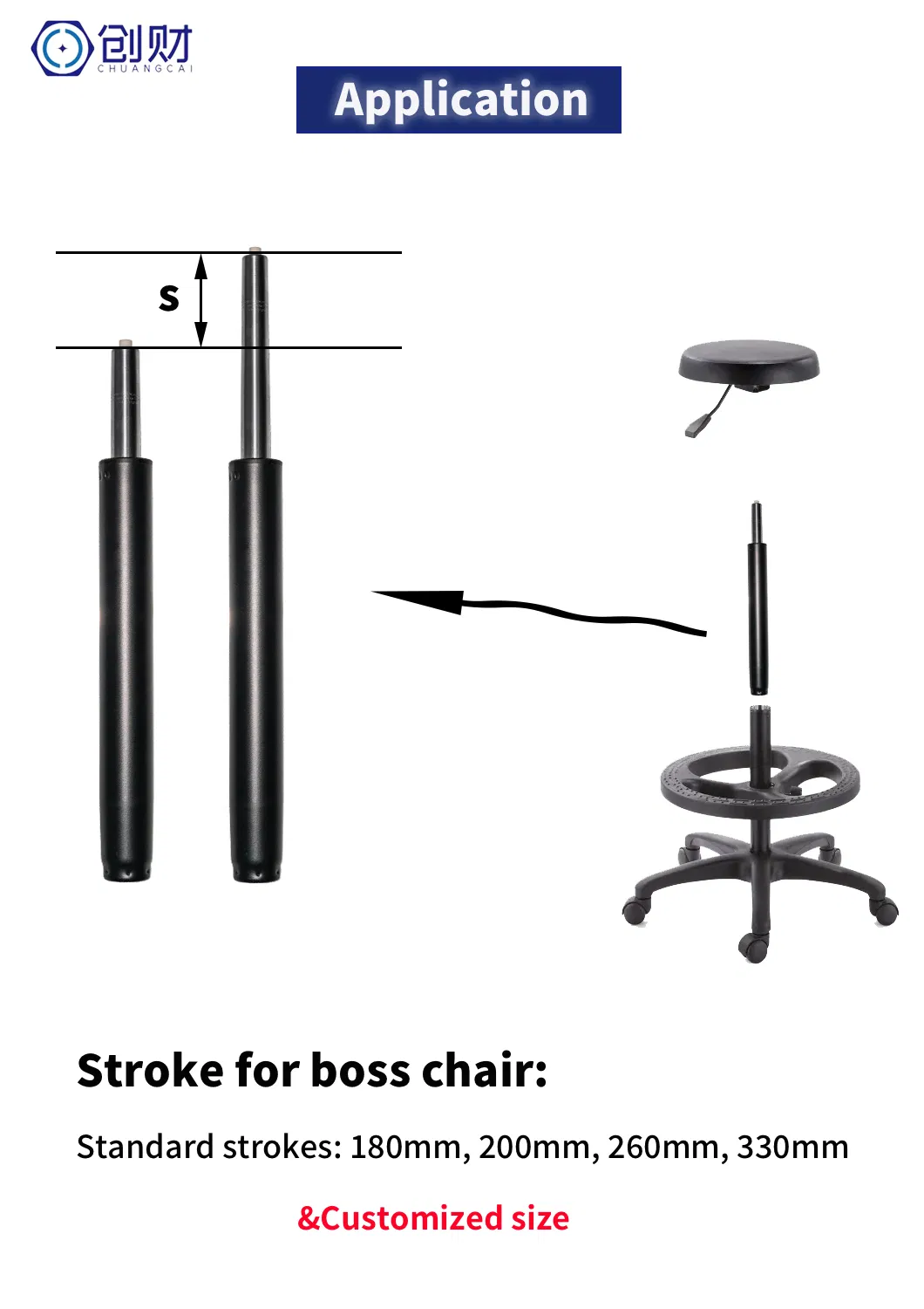 up&Down Gas Spring for Office Chair