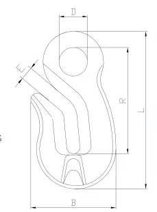 Wd 141 G100 G80 Deep Throat Eye Shortening Cradle Grab Hook with Wings for Adjust Chain Length