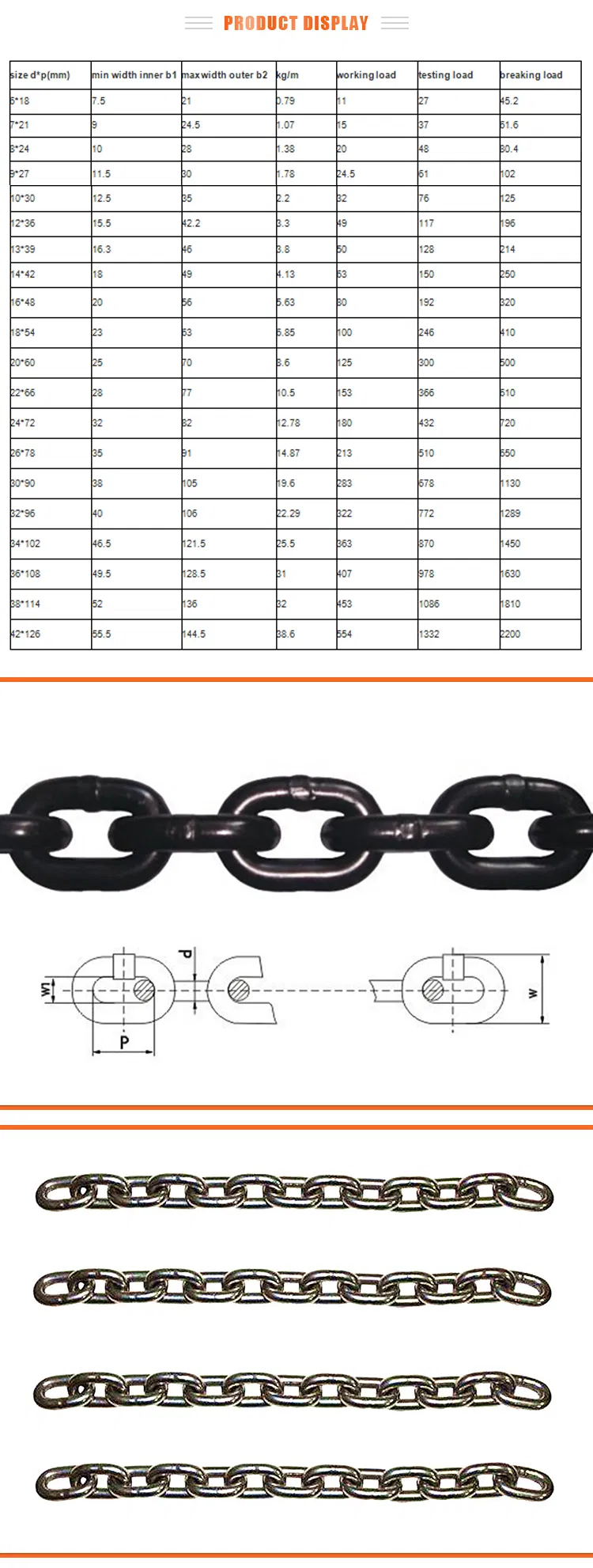 Wholesale Custom High Quality G80 Industrial Alloy Steel Lifting Chain Sling